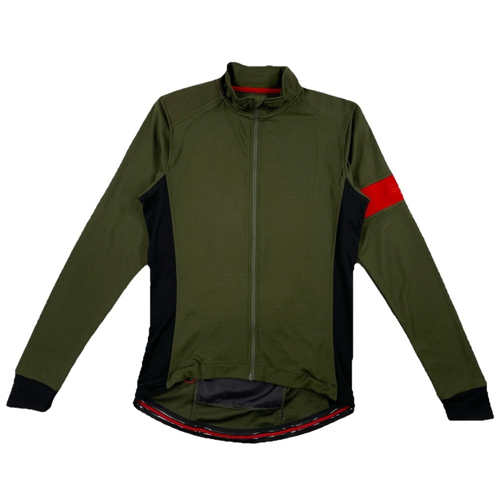 Rapha Cross Jersey Men's Medium Green Merino Blend Full Zip Zipper Pocket